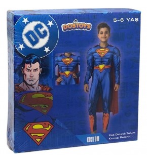 Superman Kaslı Kostüm Kutulu 5-6 Yaş