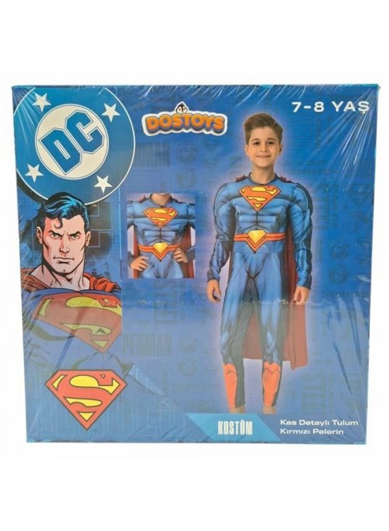 Superman Kaslı Kostüm Kutulu 7-8 Yaş