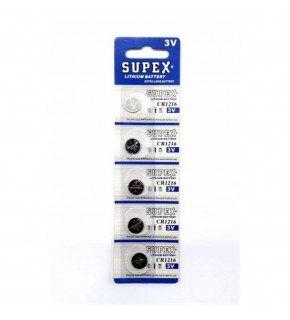 Supex CR1216-C5 3V Lityum Düğme Pil 5'li Paket