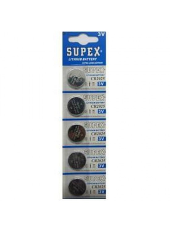 Supex Cr2025 3V Lityum 5Li Blister Pil Supex Cr2025 3V Lityum 5Li Blister Pil