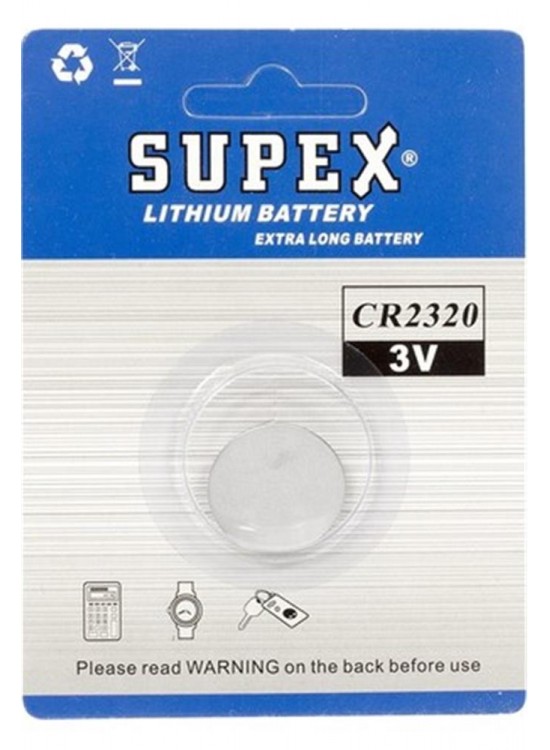 Supex CR2320 3V Lityum Tekli Paket Pil Supex CR2320 3V Lityum Tekli Paket Pil