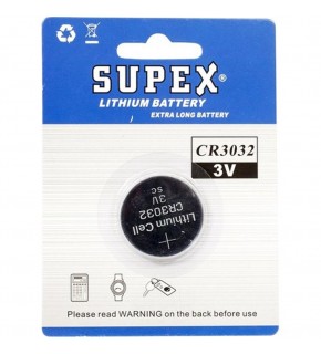 Supex CR3032 3V Lityum Düğme Pil Tekli Paket