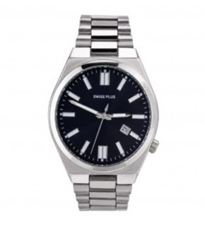 Swiss Plus Man Watch Basic Seri Model-1 ST3533AGS Black-Silver(Kol Saati)