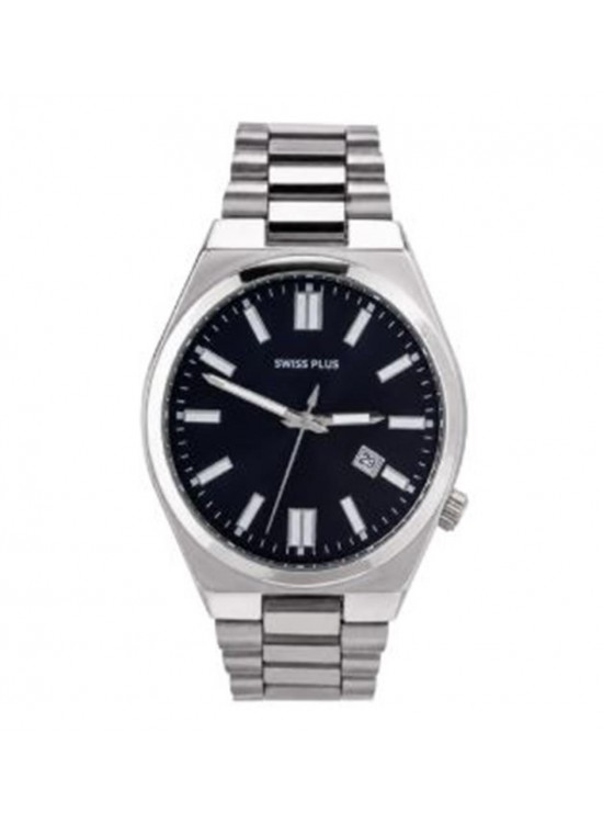 Swiss Plus Man Watch Basic Seri Model-1 ST3533AGS Black-Silver(Kol Saati)