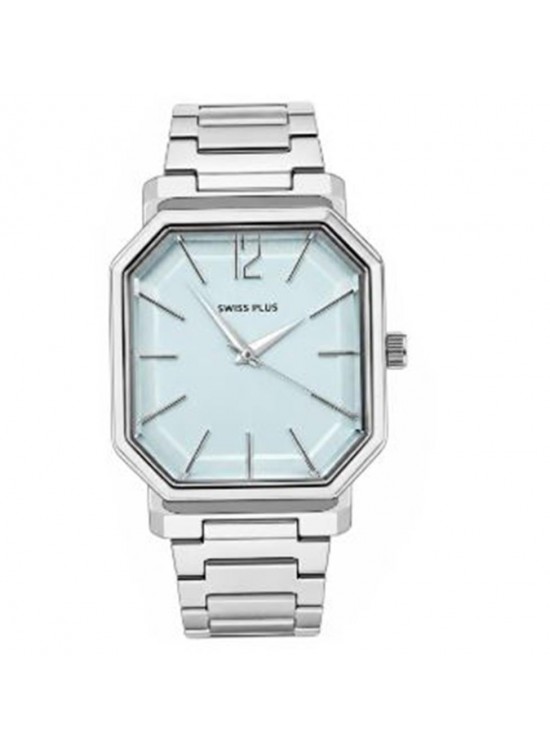 Swiss Plus Man Watch Basic Seri Model-11 ST3507AGS Max Plus Light Blue-Silver(Kol Saati)