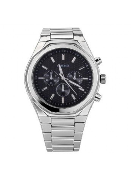 Swiss Plus Man Watch Basic Seri Model-4 ST3503AGS Plus Black-Silver(Kol Saati)