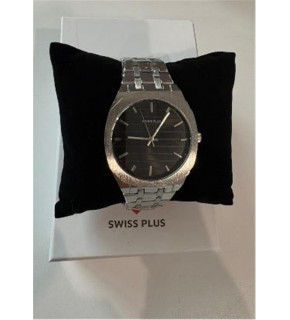 Swiss Plus Man Watch Basic Seri Model-6 ST2302AGP Black-Silver(Kol Saati)