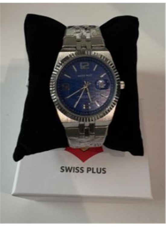 Swiss Plus Man Watch Premium Seri Model-1 ST3442AGS Blue-Silver(Kol Saati)