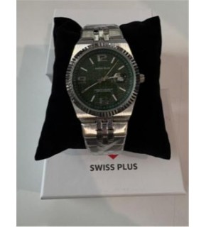 Swiss Plus Man Watch Premium Seri Model-2ST3442AGS Green-Silver(Kol Saati)