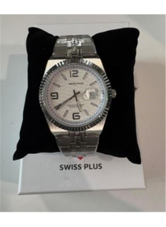Swiss Plus Man Watch Premium Seri Model-4 ST3442AGS White-Silver(Kol Saati)