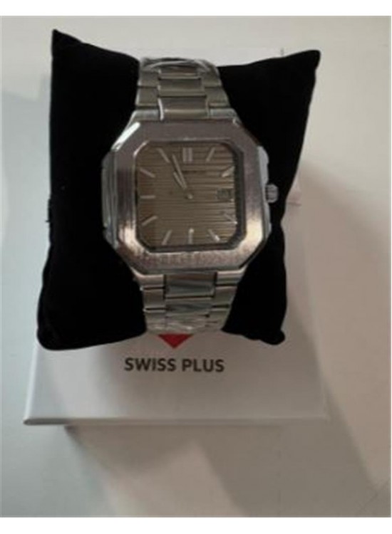 Swiss Plus Man Watch Premium Seri Model-6 RS23146 Beige-Silver(Kol Saati)