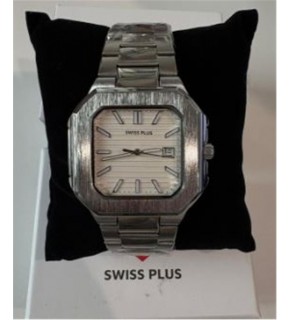 Swiss Plus Man Watch Premium Seri Model-8 RS23146 White-Silver(Kol Saati)