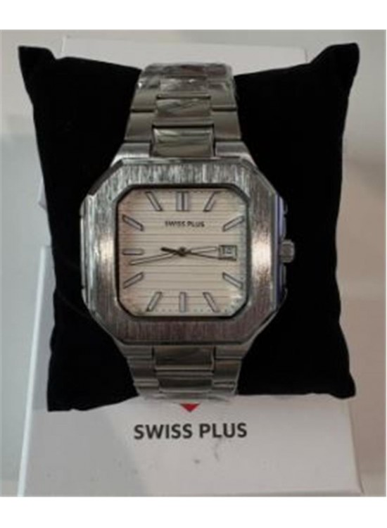 Swiss Plus Man Watch Premium Seri Model-8 RS23146 White-Silver(Kol Saati)