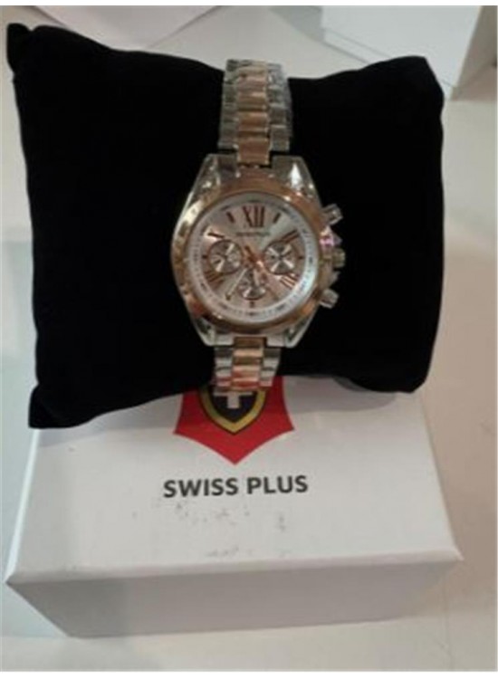 Swiss Plus Woman Watch Model-1 ST0730ABL Rose Gold-Silver(Kol Saati)