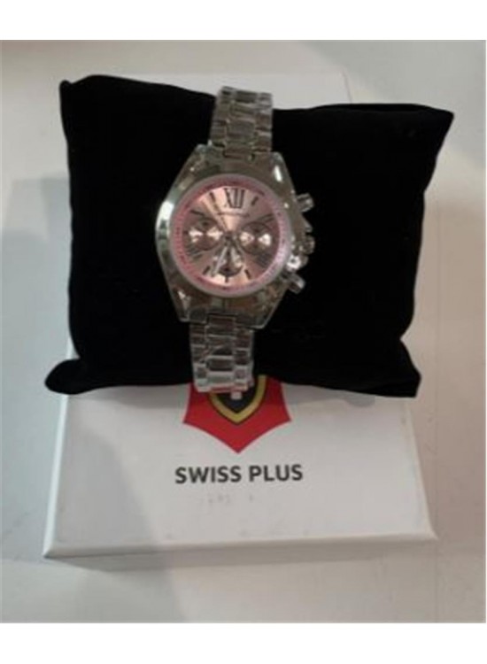 Swiss Plus Woman Watch Model-2 ST0730ABL Pink-Silver(Kol Saati)