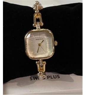 Swiss Plus Woman Watch Model-7 ST0227KBL Gold(Kol Saati)