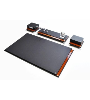 Tabac Sümen Takımı Deri Ve Ağaç Mat Siyah 710-11