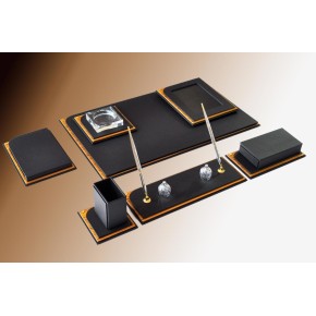 Tabac Sümen Takımı Deri Ve Ağaç Mat Siyah 760-11