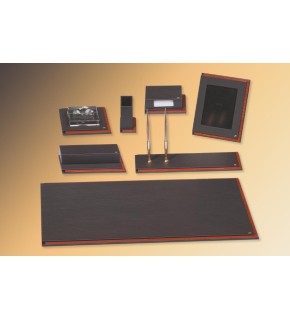 Tabac Sümen Takımı Deri Ve Ağaç Mat Siyah 795 11