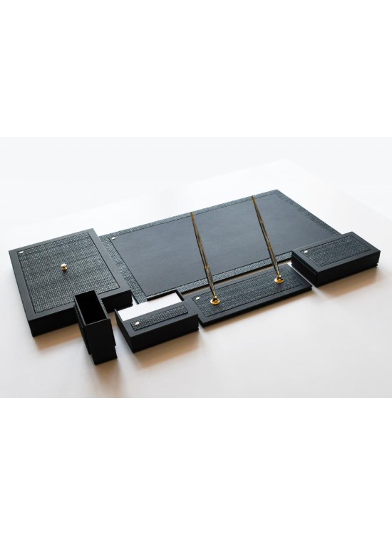 Tabac Sümen Takımı Deri Ve Hasır Mat Siyah 740-11 Tabac Sümen Takımı Deri Ve Hasır Mat Siyah 740-11