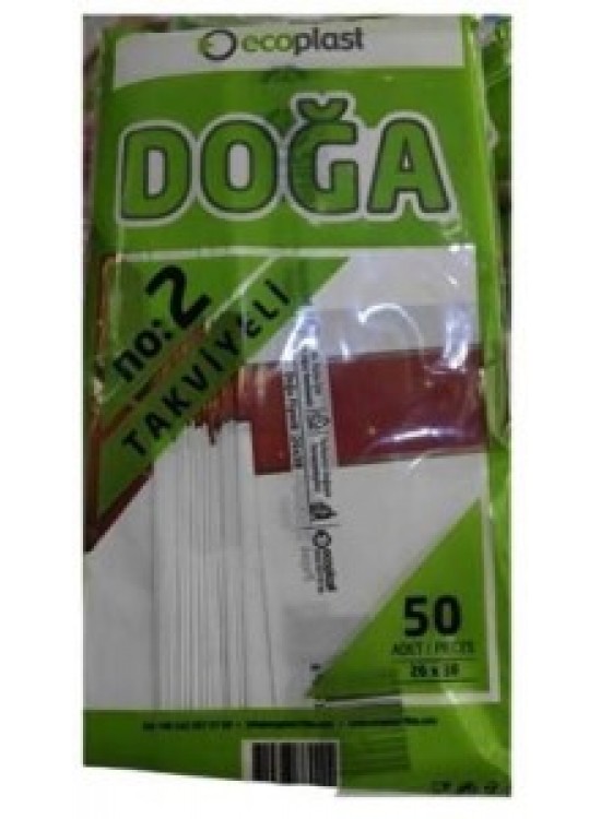 Takviyeli Poşet No:2 26X38 Desenli 50 li