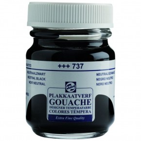 Talens Guaj Boya 16 ML Neutral Siyah (Siyah) 737 (1 Adet)