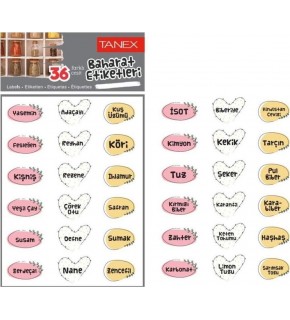 Tanex Baharat PP Opak Etiketi-4  Mtc-604 (1 Adet)