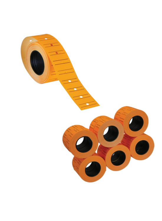 Tanex Fiyat Etiketi Çizgili 12x21 Fosforlu Turuncu (1 Adet)