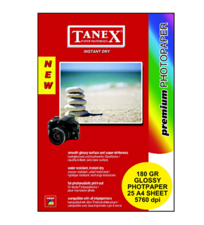 Tanex Fotoğraf Kağıdı Yaprak A4 180 gr (1 Adet)