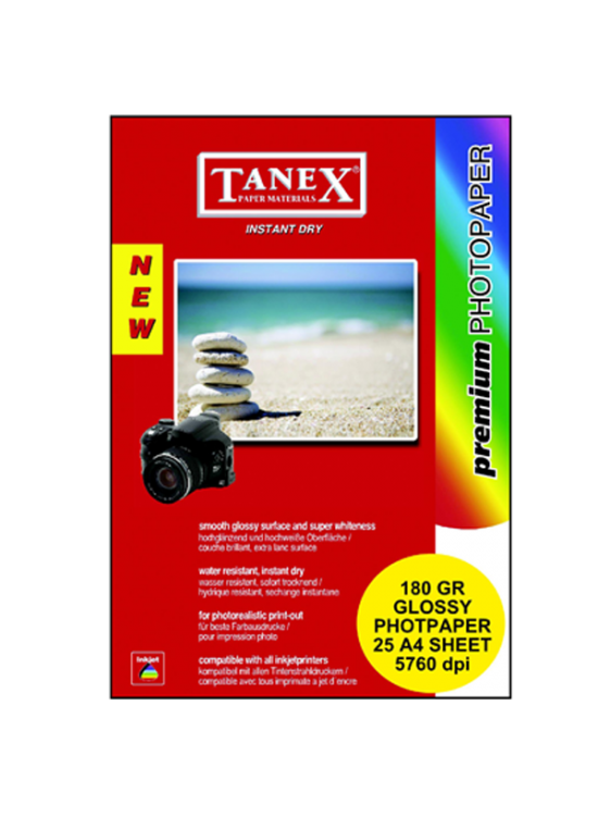 Tanex Fotoğraf Kağıdı Yaprak A4 180 gr (1 Adet)