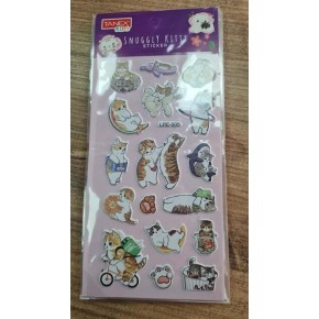 Tanex Funny Cats Sticker-6 Puffy Etiketi 10 Ad.Tnx-5099