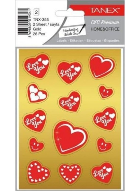 Tanex Gold Kalp Etiketi-3 Tnx-353 (1 Adet) Tanex Gold Kalp Etiketi-3 Tnx-353 (1 Adet)