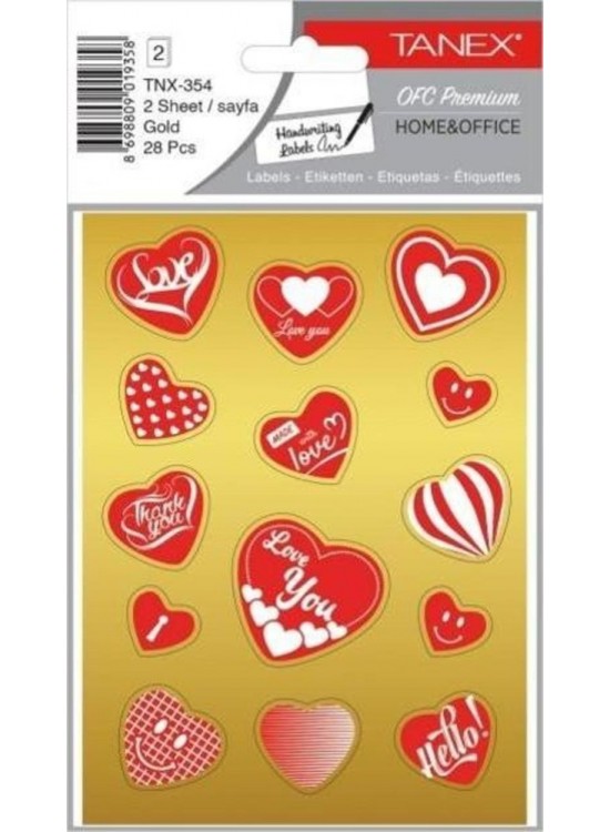 Tanex Gold Kalp Etiketi-4  Tnx-354 (1 Adet)