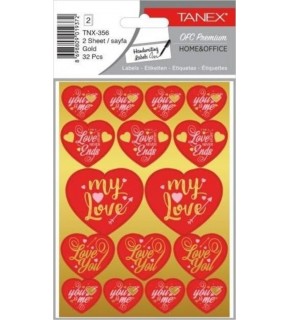 Tanex Gold Kalp Etiketi-6  Tnx-356 (1 Adet)