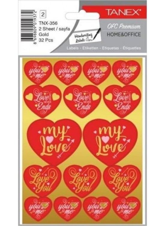 Tanex Gold Kalp Etiketi-6  Tnx-356 (1 Adet)