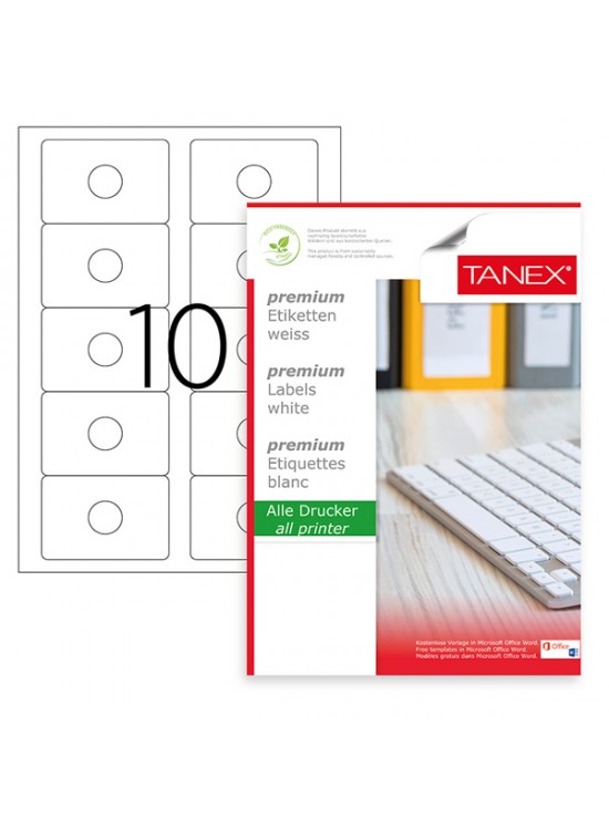 Tanex Laser Etiket 100 YP 83x56 Laser-Copy-Inkjet TW-3178