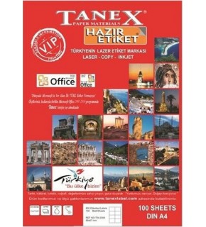 Tanex Laser Etiket 79x20 MM 100 Ad.Tw-2506