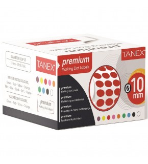 Tanex Nokta Etiket 10 MM 5000 Li Kırmızı Tekli Kutu