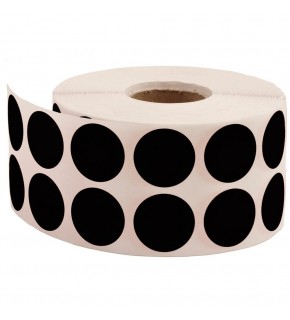 Tanex Nokta Etiket 20 MM 2500 Li Siyah Tekli Kutu