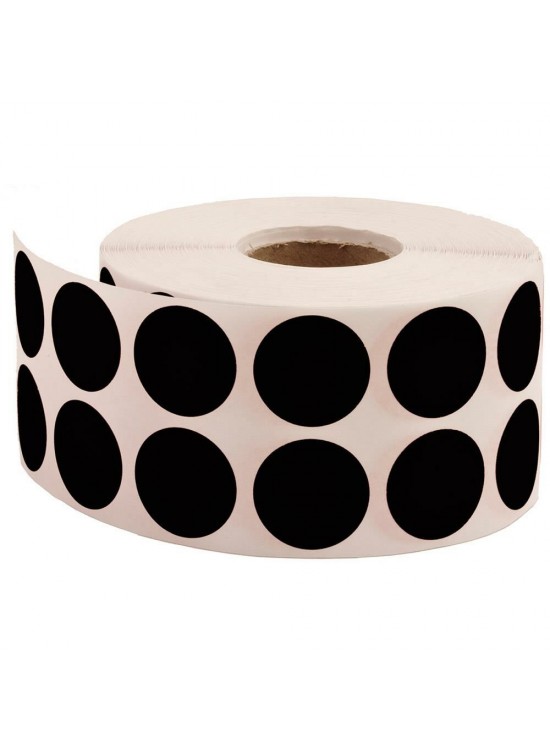 Tanex Nokta Etiket 20 MM 2500 Li Siyah Tekli Kutu