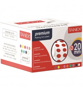 Tanex Nokta Etiketi 20 MM Kırmızı 2500 Li