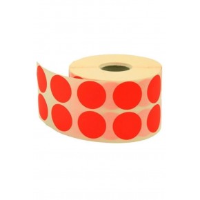 Tanex Nokta Etiketi 2500 Li Tekli Kutu 25 MM Kırmızı