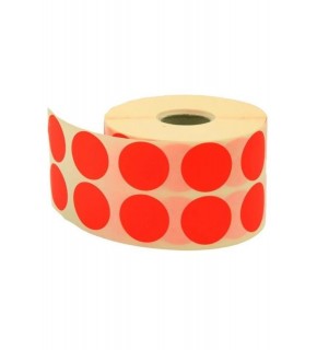 Tanex Nokta Etiketi 2500 Li Tekli Kutu 25 MM Kırmızı