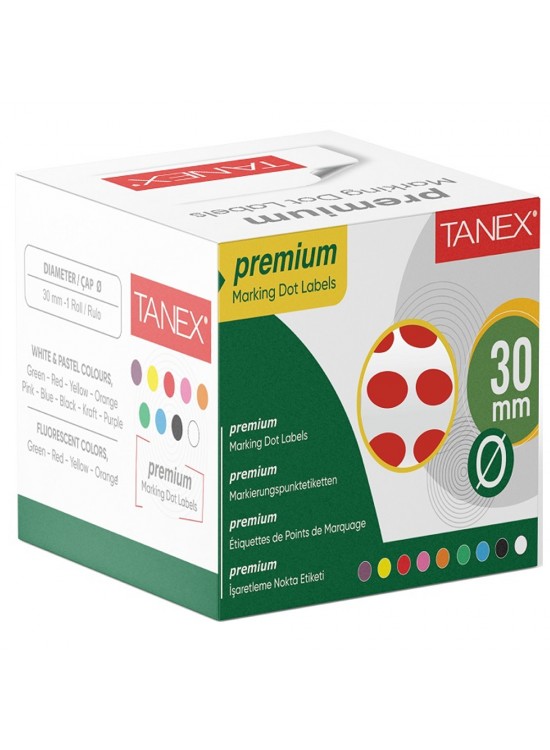 Tanex Nokta Etiketi 30 MM Kırmızı 2000 Adet