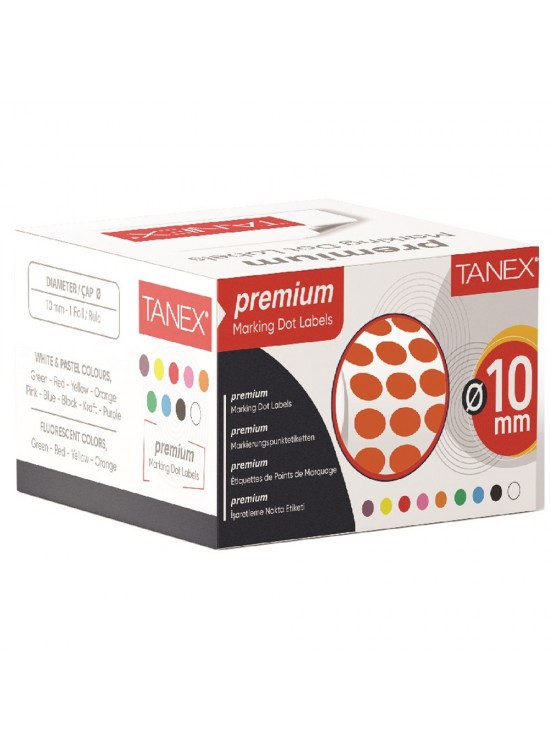 Tanex Nokta Etiketi 5000 Li Tekli Kutu 10 MM Turuncu