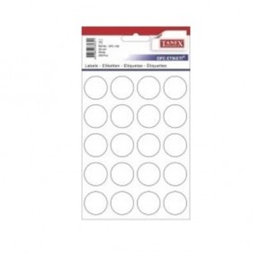 Tanex Ofis Etiketi Poşetli Yuvarlak 25 mm Beyaz OFC-132 (1 Adet)