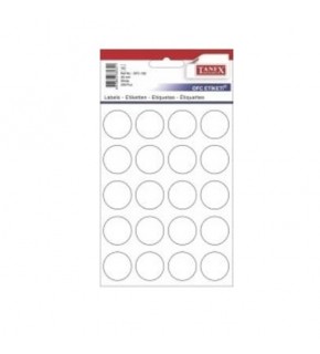 Tanex Ofis Etiketi Poşetli Yuvarlak 25 mm Beyaz OFC-132 (1 Adet)
