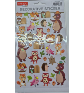 Tanex Puffy Mutlu Orman Hayvanları Serisi Tnx-27159