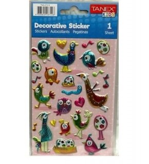 Tanex Puffy Şapşik Kuşlar Serisi Tnx-27213