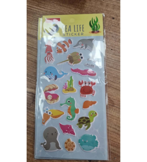 Tanex Sea Lıfe Stıcxker-2 Puffy Etiketi 10 Ad.Tnx-5101